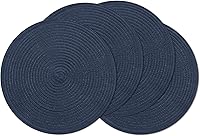 Vista 27 de SHACOS - Manteles individuales circulares y trenzados para mesa de comedor, hogar, bodas, celebraciones, días festivos; juego de 8 individuales