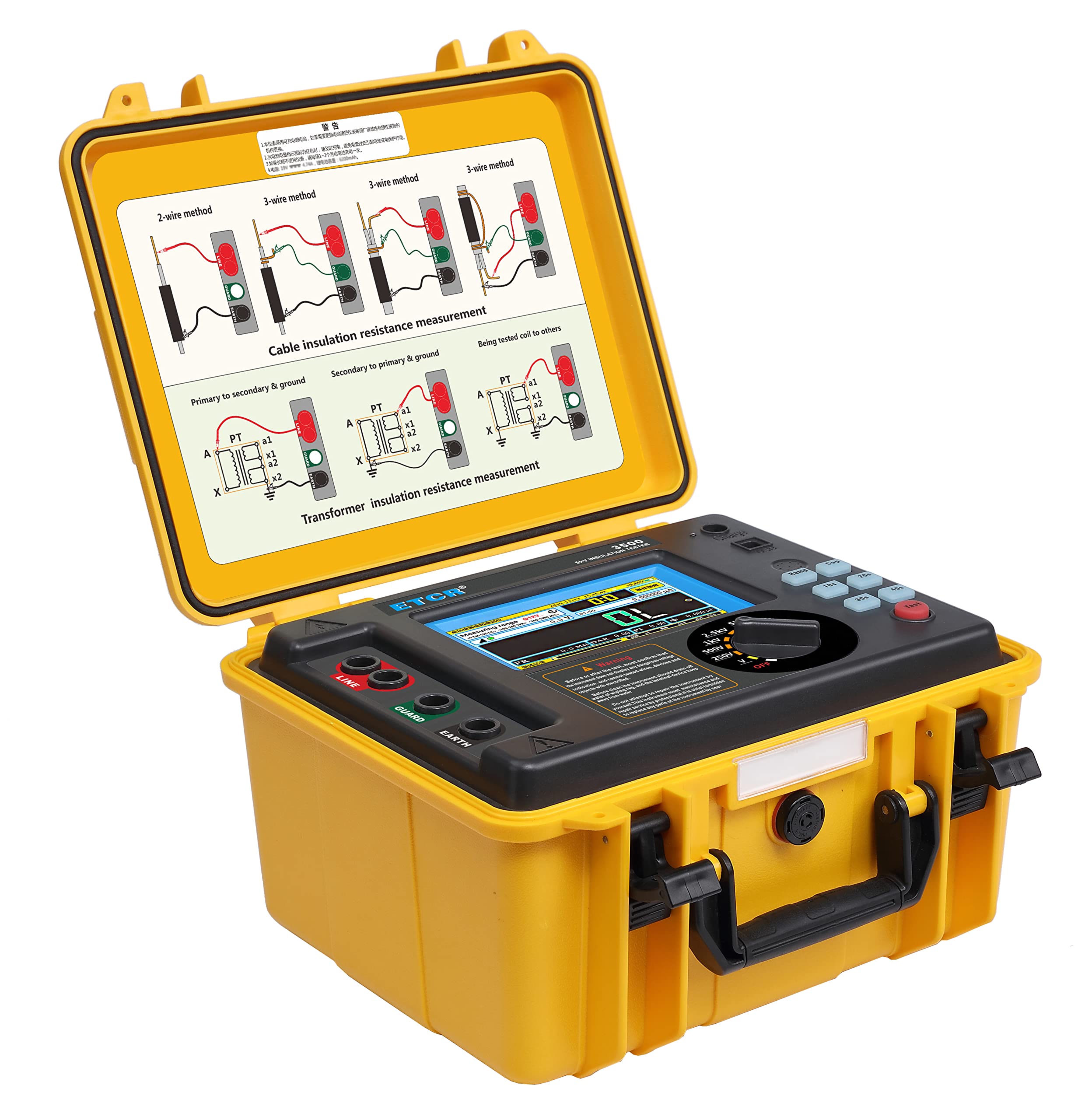 high voltage Insulation Resistance Tester ETCR3500/ETCR3500B Insulation Resistance Tester up to 10KV,0.50MΩ～ 5.00TΩ (ETCR3500)