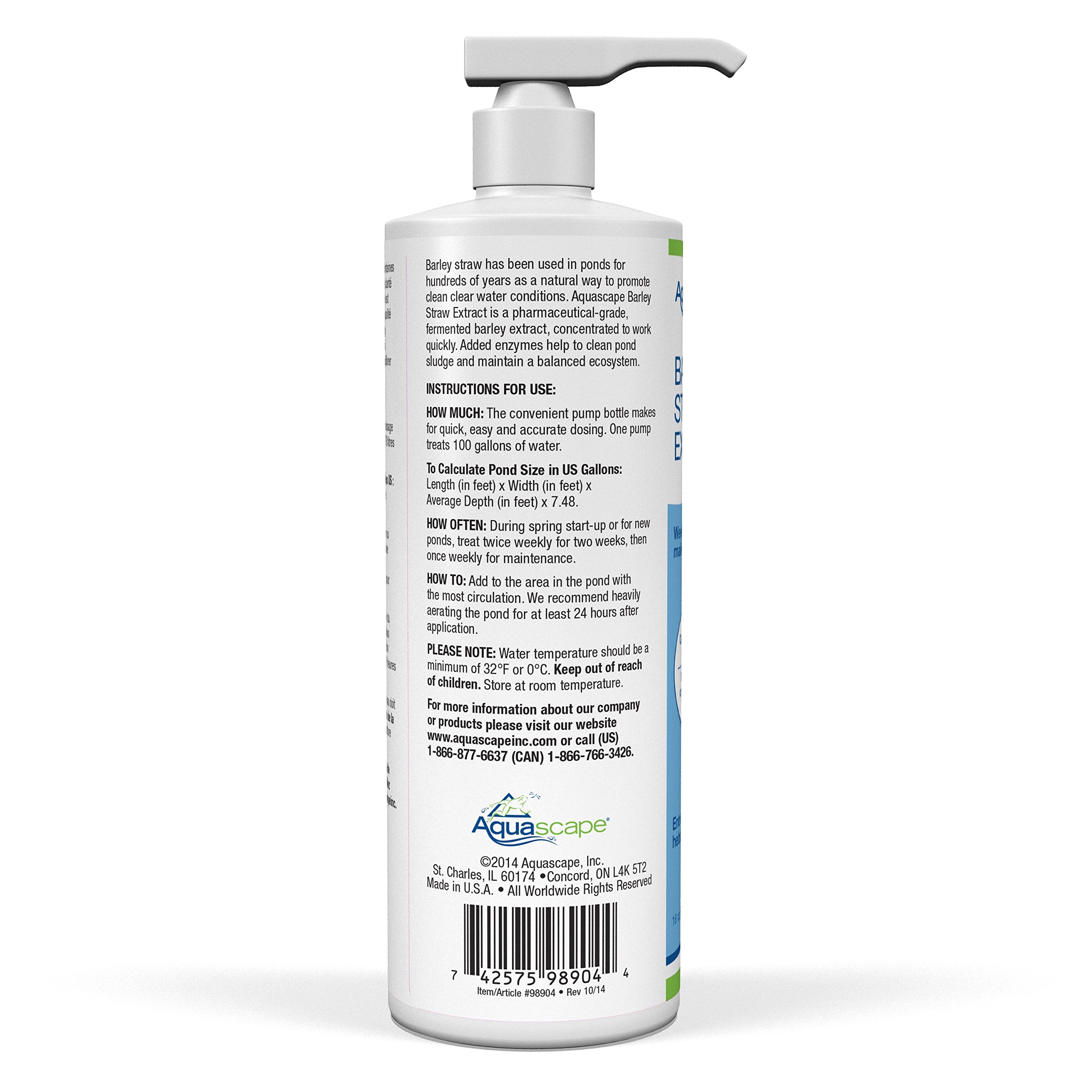 Aquascape 98904 Barley Straw Extract for Pond and Stream Features, 16-Ounce