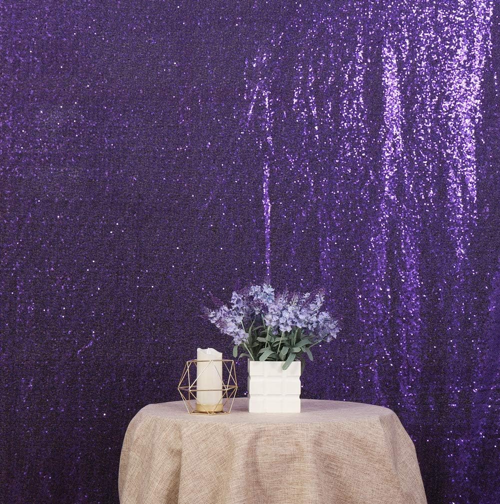 Up To 60% OFF SquarePie Sequin Backdrop Background for Photography Glitter Curtain Party 10FT x 10FT Purple