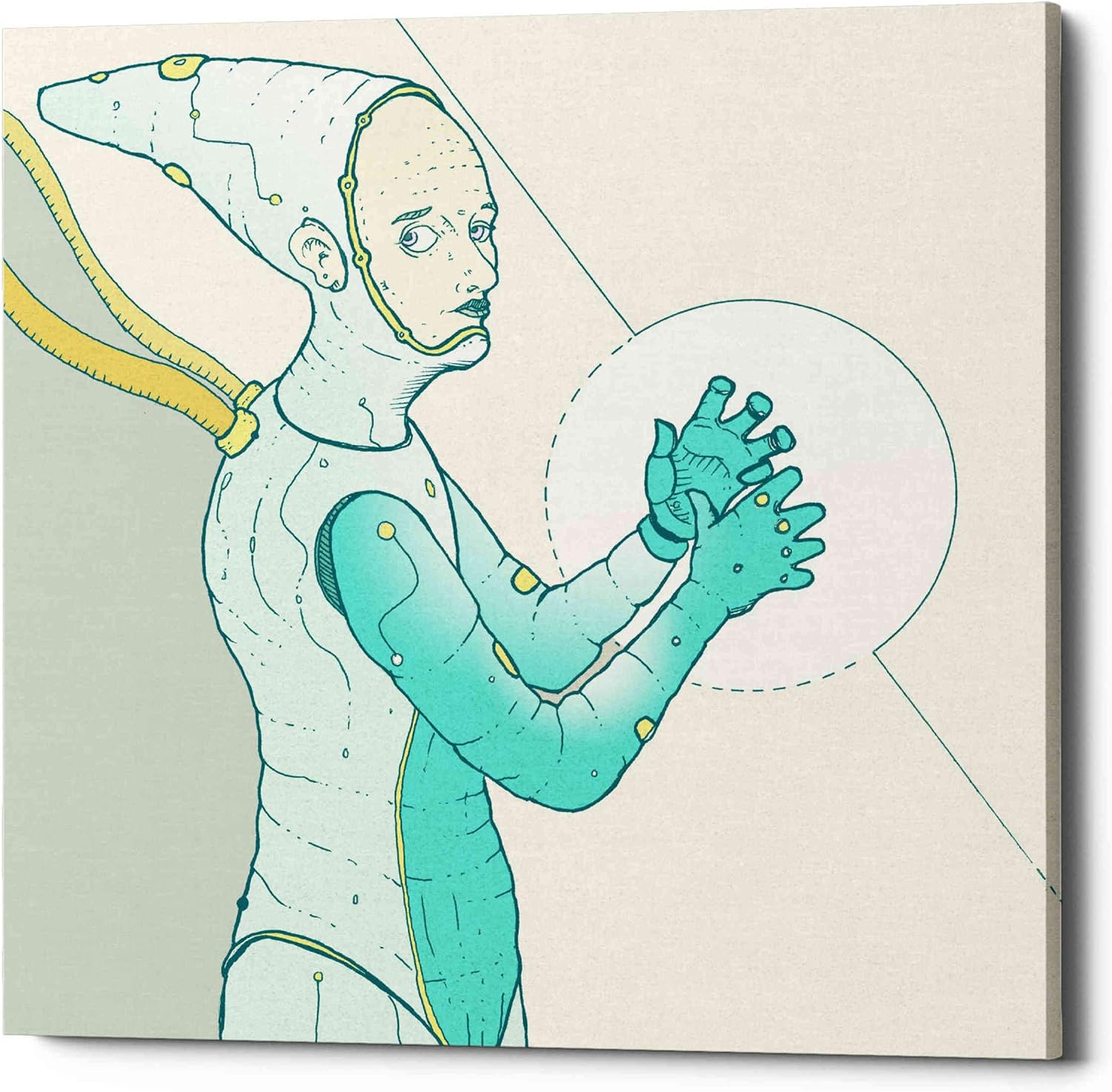 Epic Graffiti 'Alpha Omega Ice' by Craig Snodgrass, Canvas Wall Art, 12"x12"
