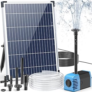 POPOSOAP Solar Fountain Pump 12W, Solar Water Fountain Pump with 160GPH ...