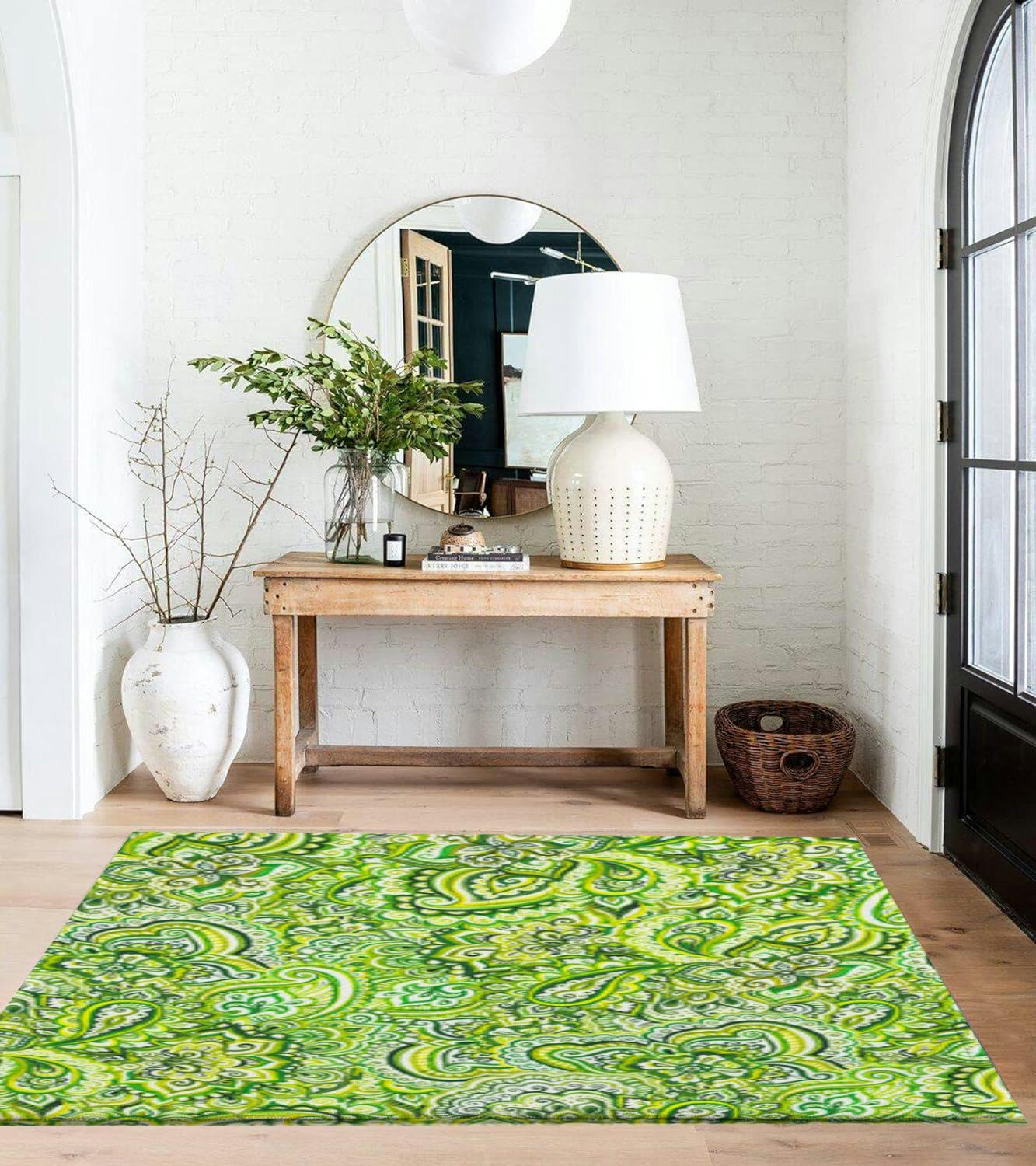 Template ornate paisley style 3x5 Rug Throw Rugs Entryway Indoor