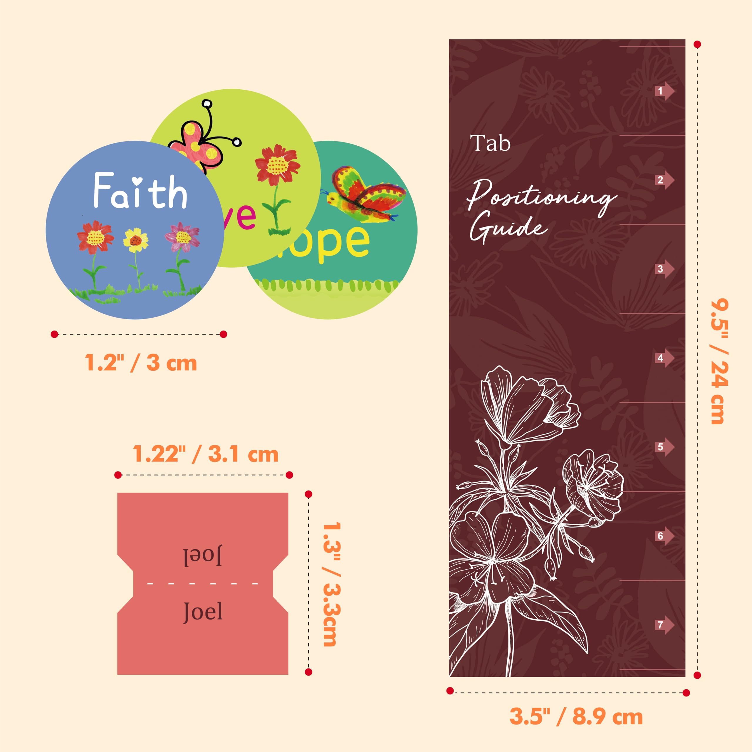 105 Pestañas de Índice de la Biblia en Español, Juego de Pestañas Laminadas, Pestañas Autoadhesivas de la Biblia, 80 Adesivos de Fe Cristiana con una Guía de Alineación (Rosa)