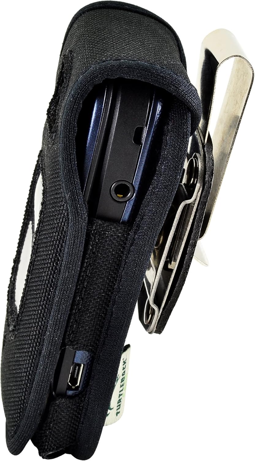 Turtleback Fitted Case Made for Kyocera Cadence Flip Phone Black Nylon Heavy Duty Rotating Removable Metal Belt Clip