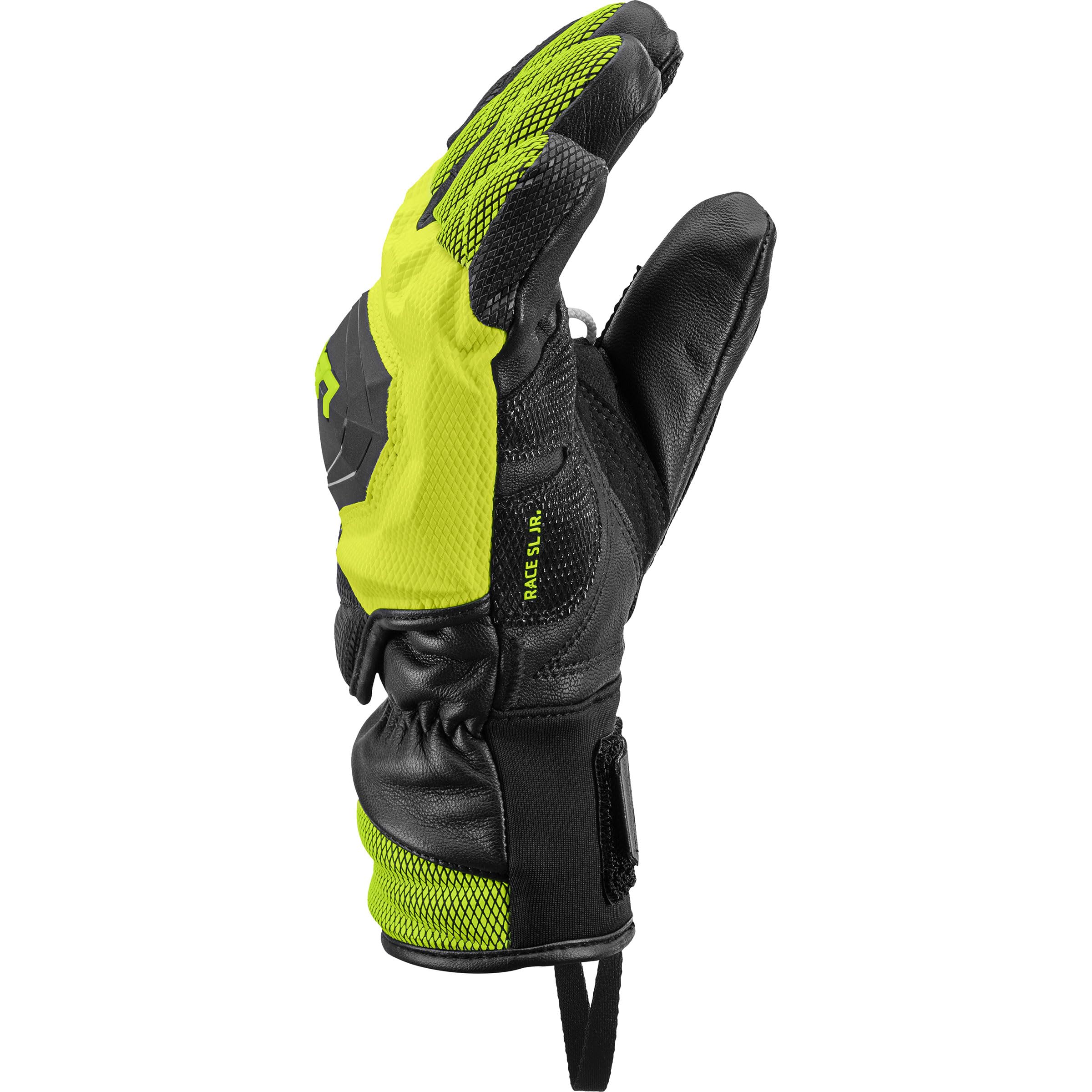 LEKI Dziecięce rękawiczki WCR Venom 3D, Black-Ice Lemon, 5