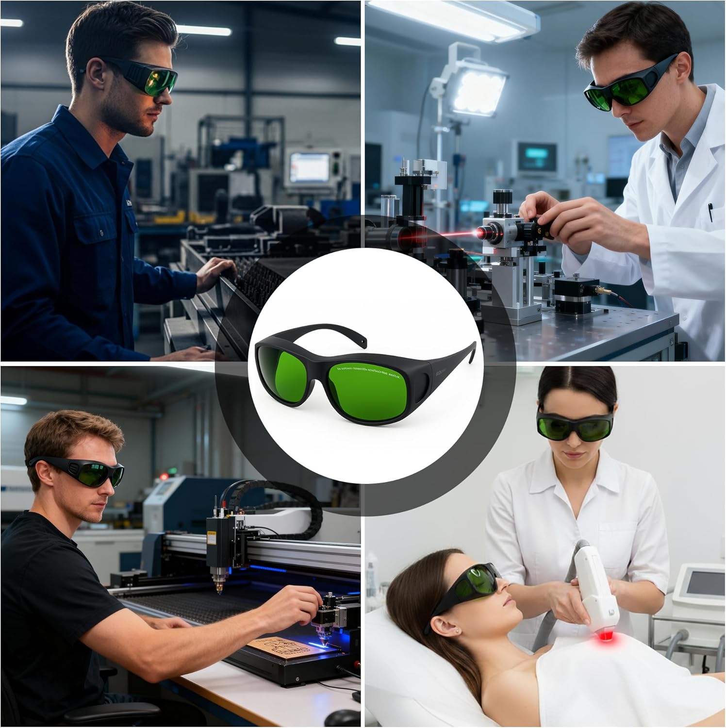 MCWlaser Fiber Laser Safety Glasses Protective Goggle Laser Protection Eyewear CE for Laser Cleaning Welding Engraving