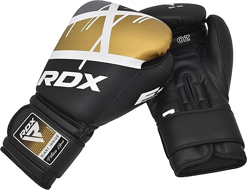 Miniatura 7 de RDX Guantes de boxeo EGO, Sparring Muay Thai Kickboxing MMA Heavy Training Mits, Maya Hide Leather Ventilado, soporte largo, almohadillas de