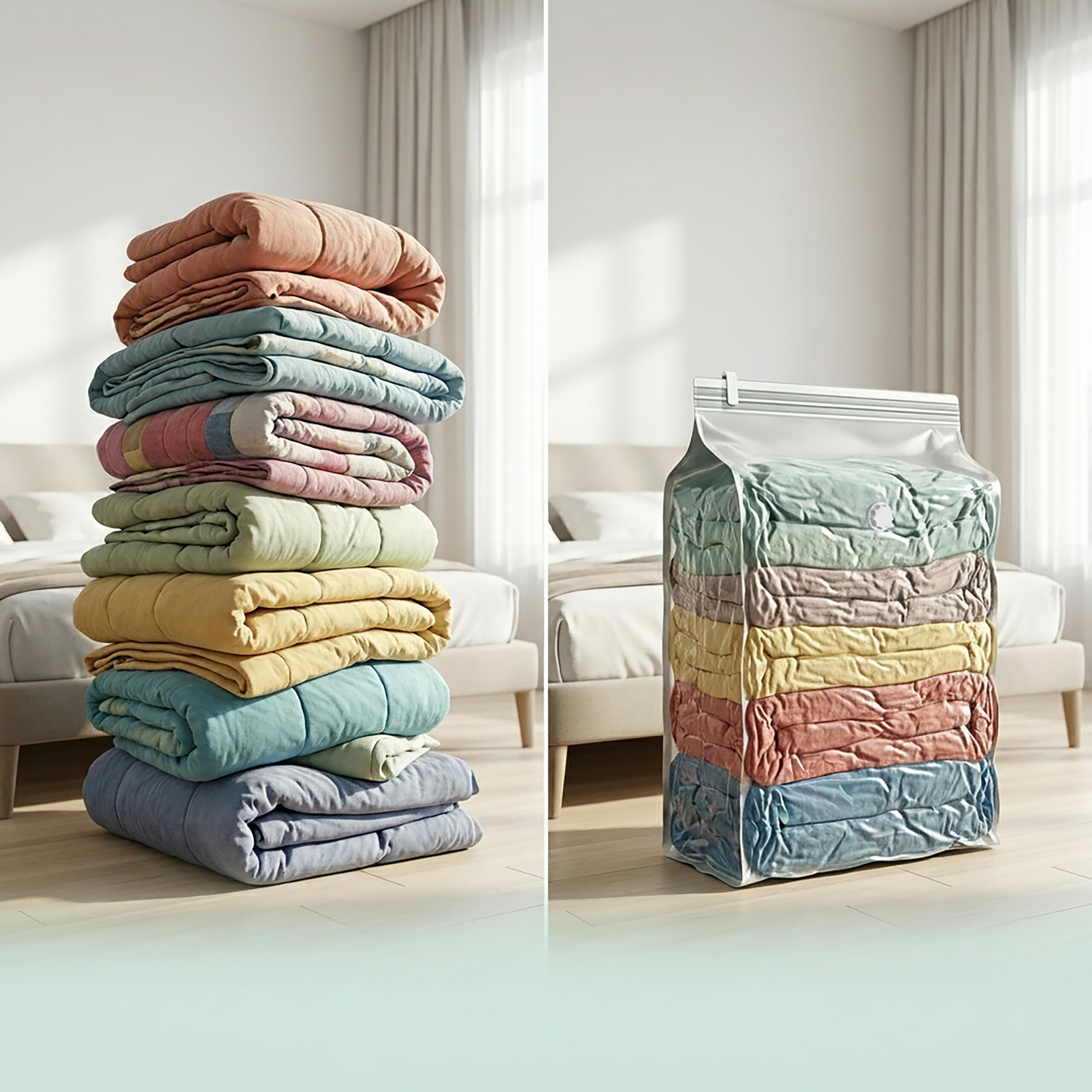 Relaxdays juego de 10 bolsas de vacío grandes, gris | bolsas de compresión para ropa de cama y prendas, 100 x 80 cm