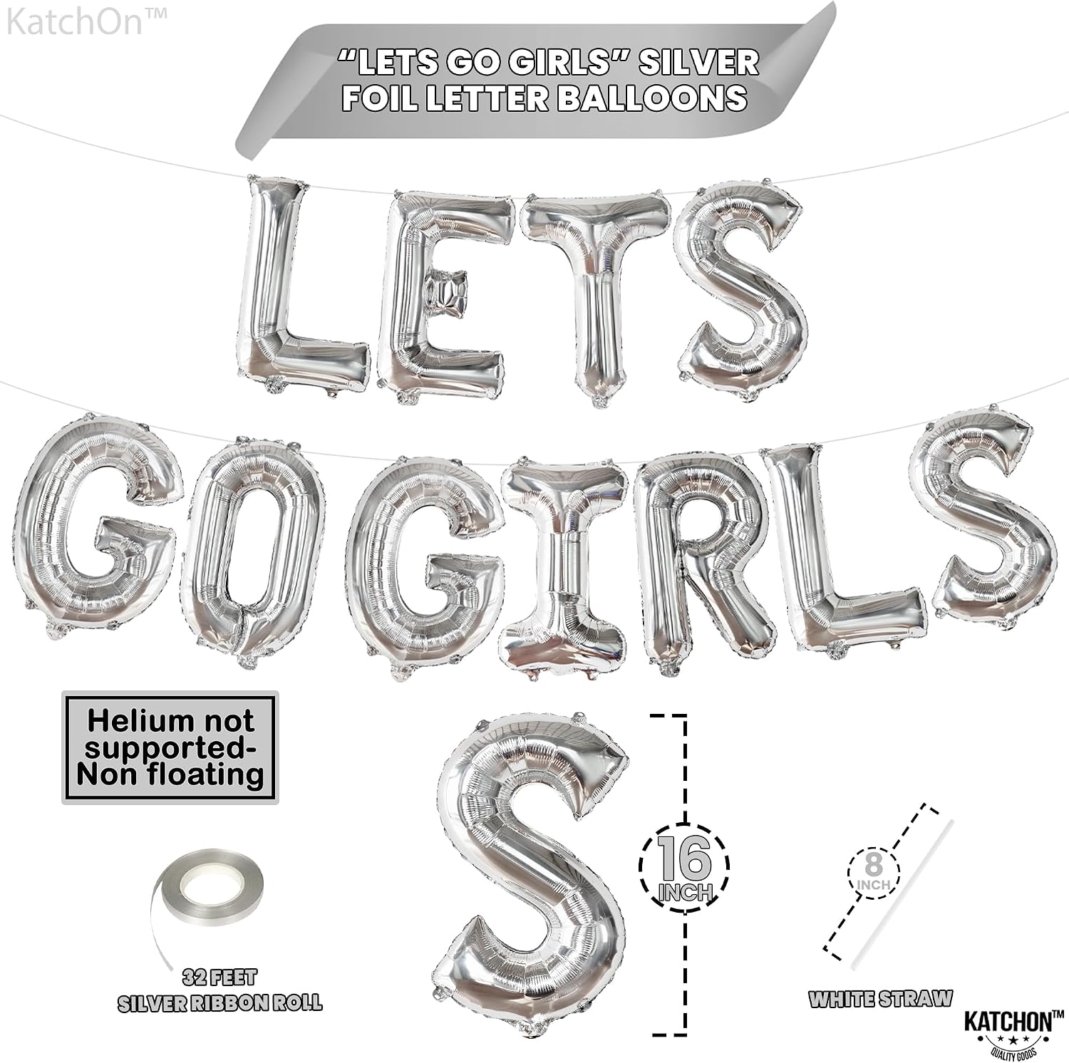 KatchOn, Lets Go Girls Party Decorations - Pack of 83 | Pink Fringe, Hot Pink Balloons, Lets Go Girls Balloons | Cowgirl Bachelorette Party Decorations | Disco Balloons for Disco Cowgirl Decorations