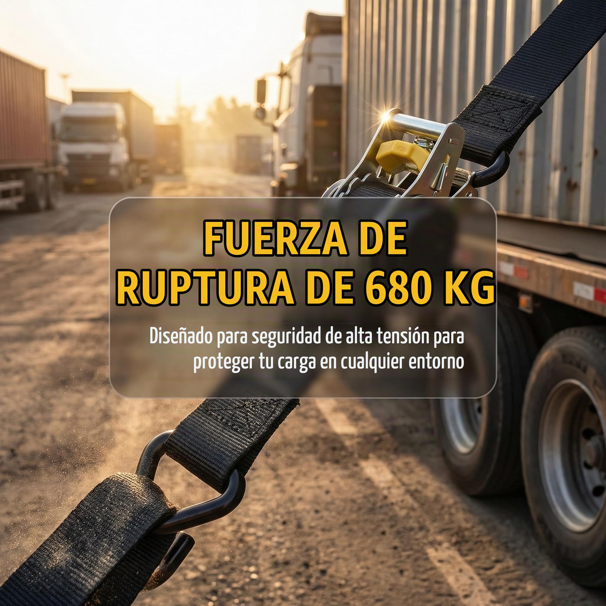 Cinchos Retráctiles con Trinquete 2 Unidades, 3,3 m, Cinchas | Carga de Rotura 680 kg, de Amarre para Coche Moto Furgoneta Equipaje, 2 Estilos Diferentes
