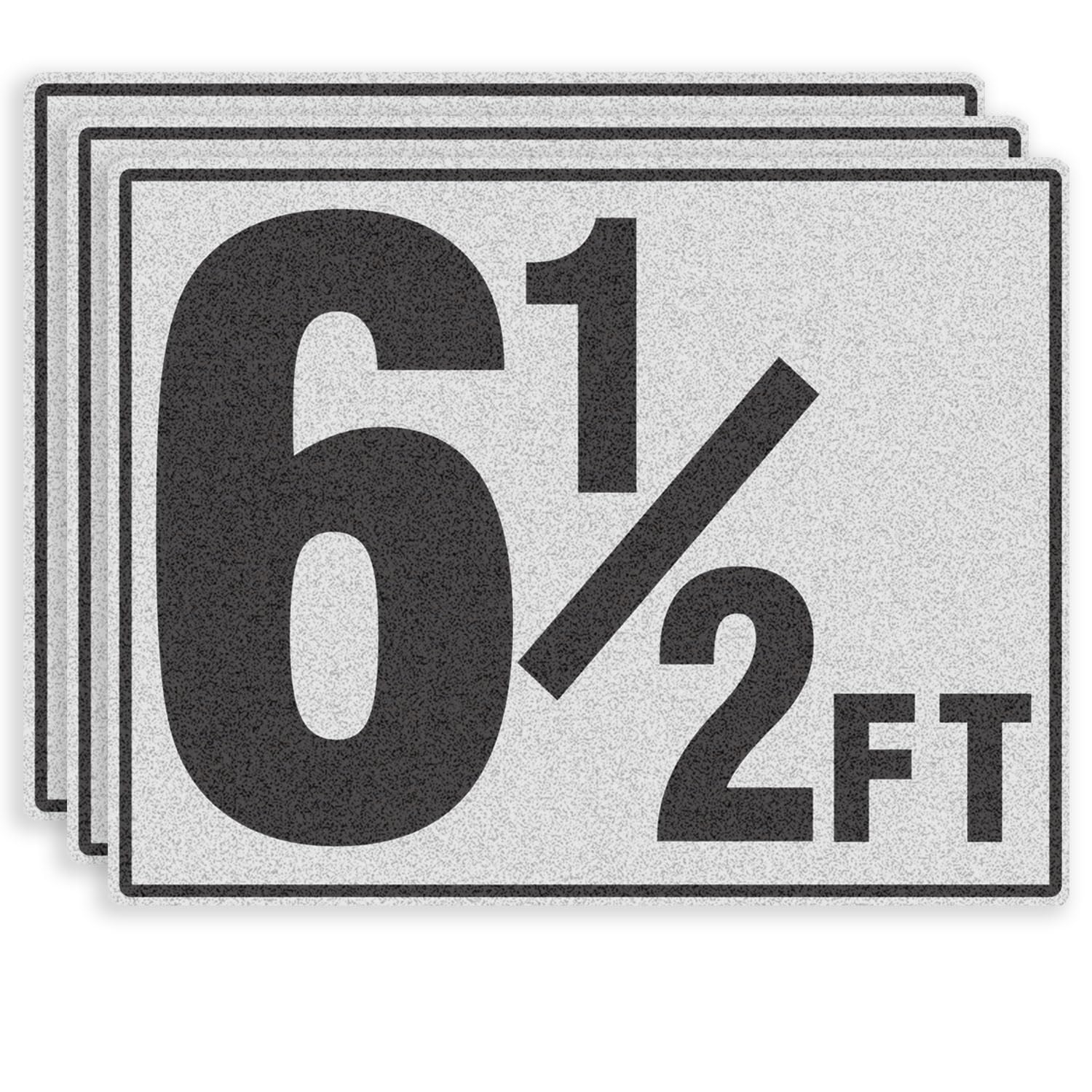 6.5FT Pool Depth Markers - Joyfulmap 3 Pack 6x7.8 IN Vinyl Pool Stickers - Adhesive Swimming Pool Number Markers - Safety Signage for Pool Decks - Waterproof Pool Depth Indicator