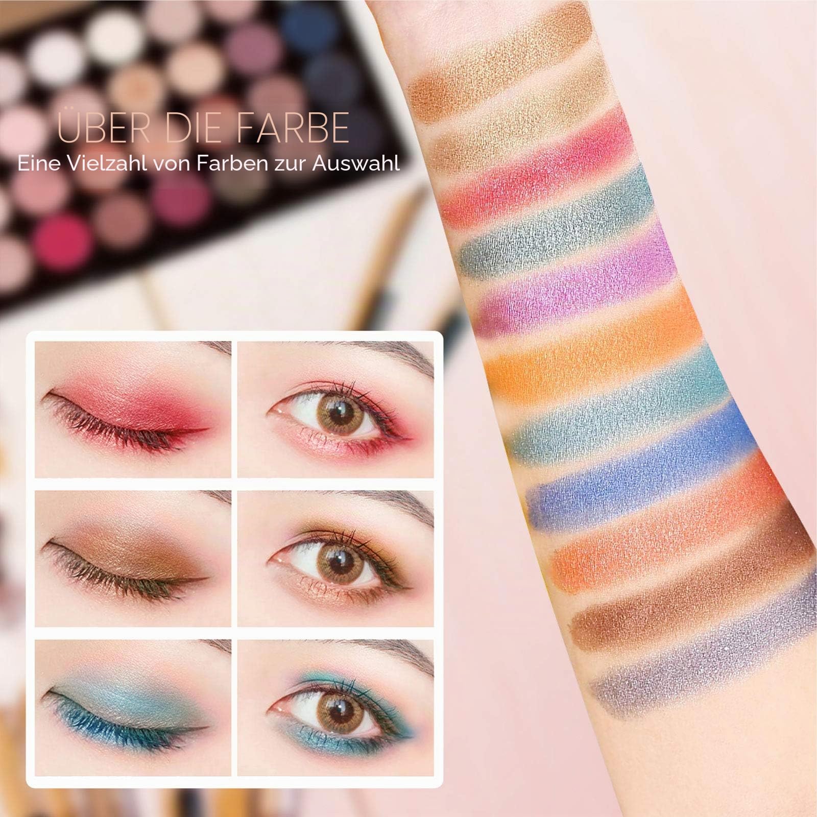 Pure Vie Professionelle 132 Farben Lidschatten Concealer Rouge und Lipgloss Palette Makeup Kit - Ideal für Sowohl den Professionellen als auch Persönlichen Gebrauch