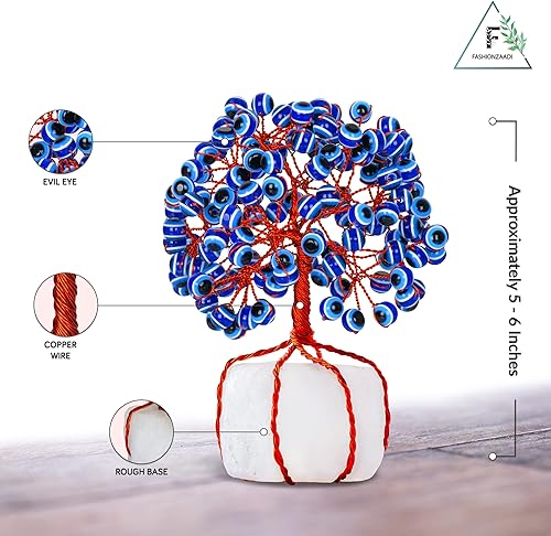 Miniatura 3 de FASHIONZAADI Árbol del dinero, piedras preciosas curativas de chakras, racimo de cuarzo, reiki, feng shui, decoración de la oficina en casa, piedras