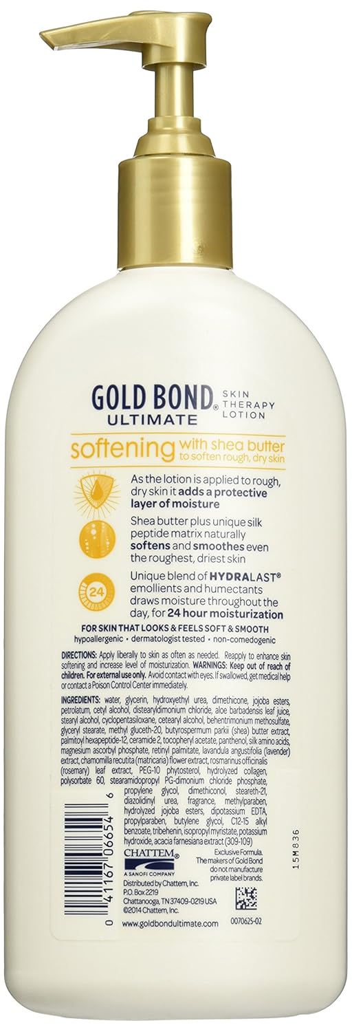 Gold Bond Ultimate Lotion, Skin Therapy, Softening, Shea Butter, 14 Oz.