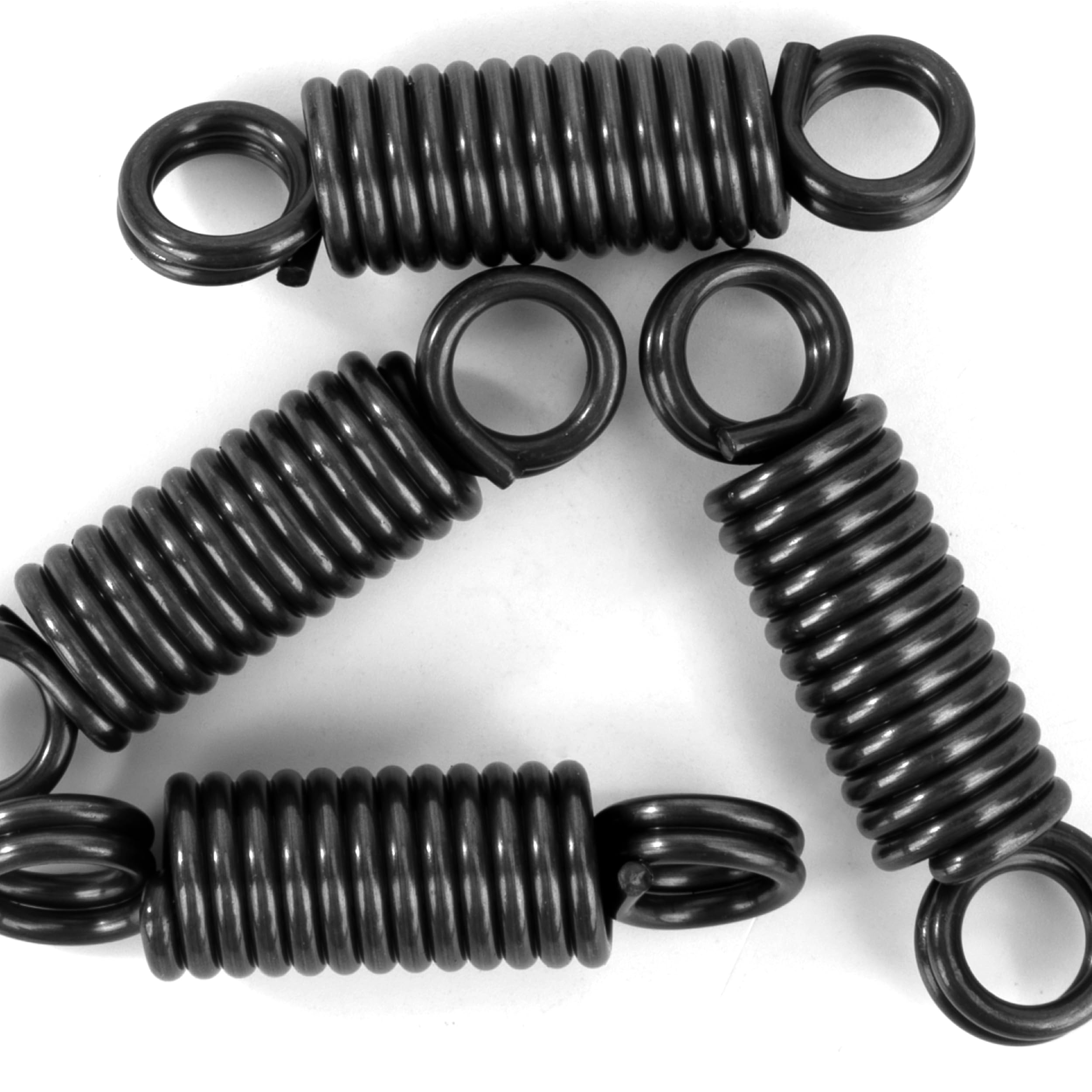 Sprężyny przedłużające 45 mm Sprężyny naciągowe z hakiem 180 stopni 2 zwoje Sprężyna z drutu fortepianowego Średnica zewnętrzna 12 mm Średnica drutu 2 mm Siła Sprężyna 12,3 kg 4 szt