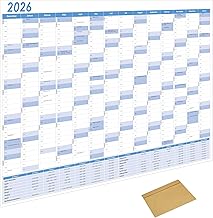 DIN A1 Wall Calendar for 2026, 14 Months, Annual Calendar, Monthly Overview, (84.1 cm x 59.4 cm), Planner Appointments, e.g. for Office, Home, Year Planner, Monthly Planner, Family Calendar, Folded