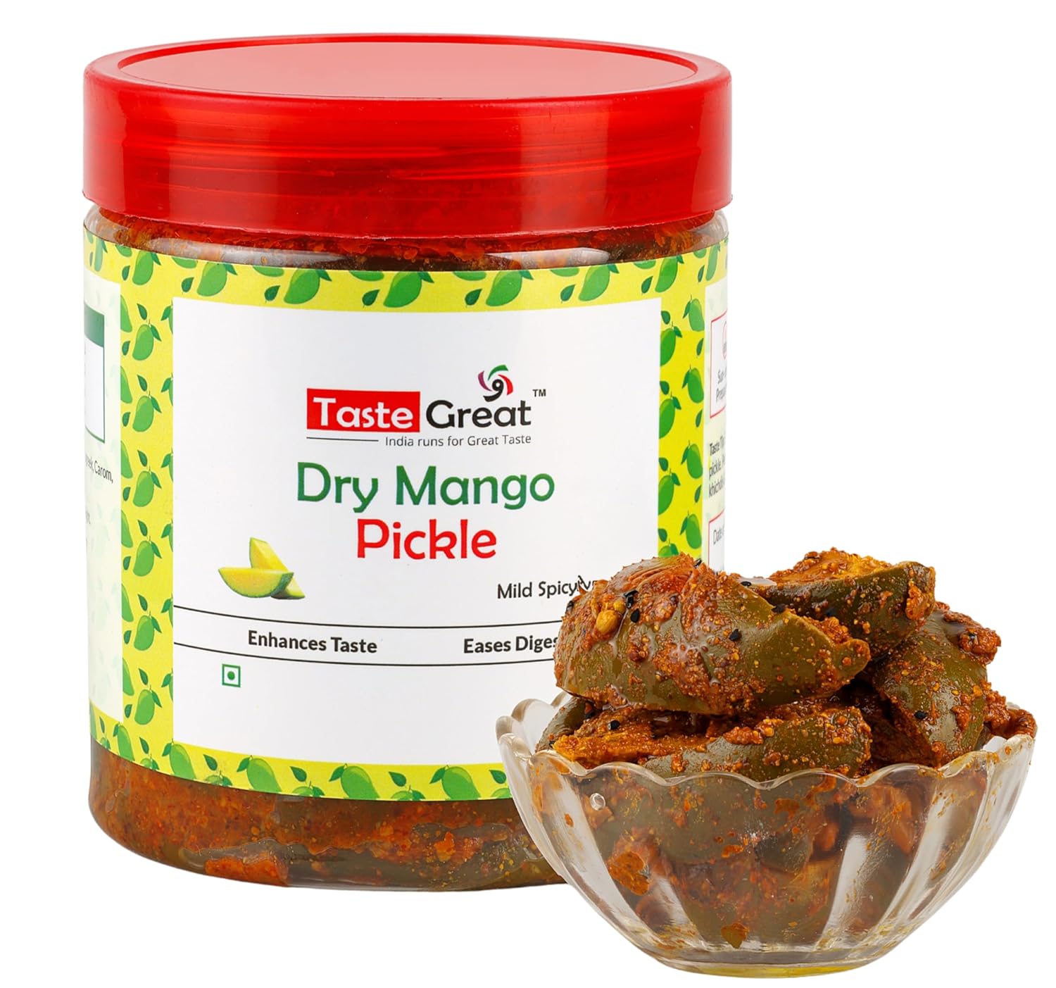 Taste Great Dry Stuffed Bihari Mango Pickle (450G) I Homemade Bharwa Sukha Aam ka Achar I Long Cut Mango pieces stuffed With Roasted Masala I Made With Bihar UP style Recipe I Special Sealed Jar