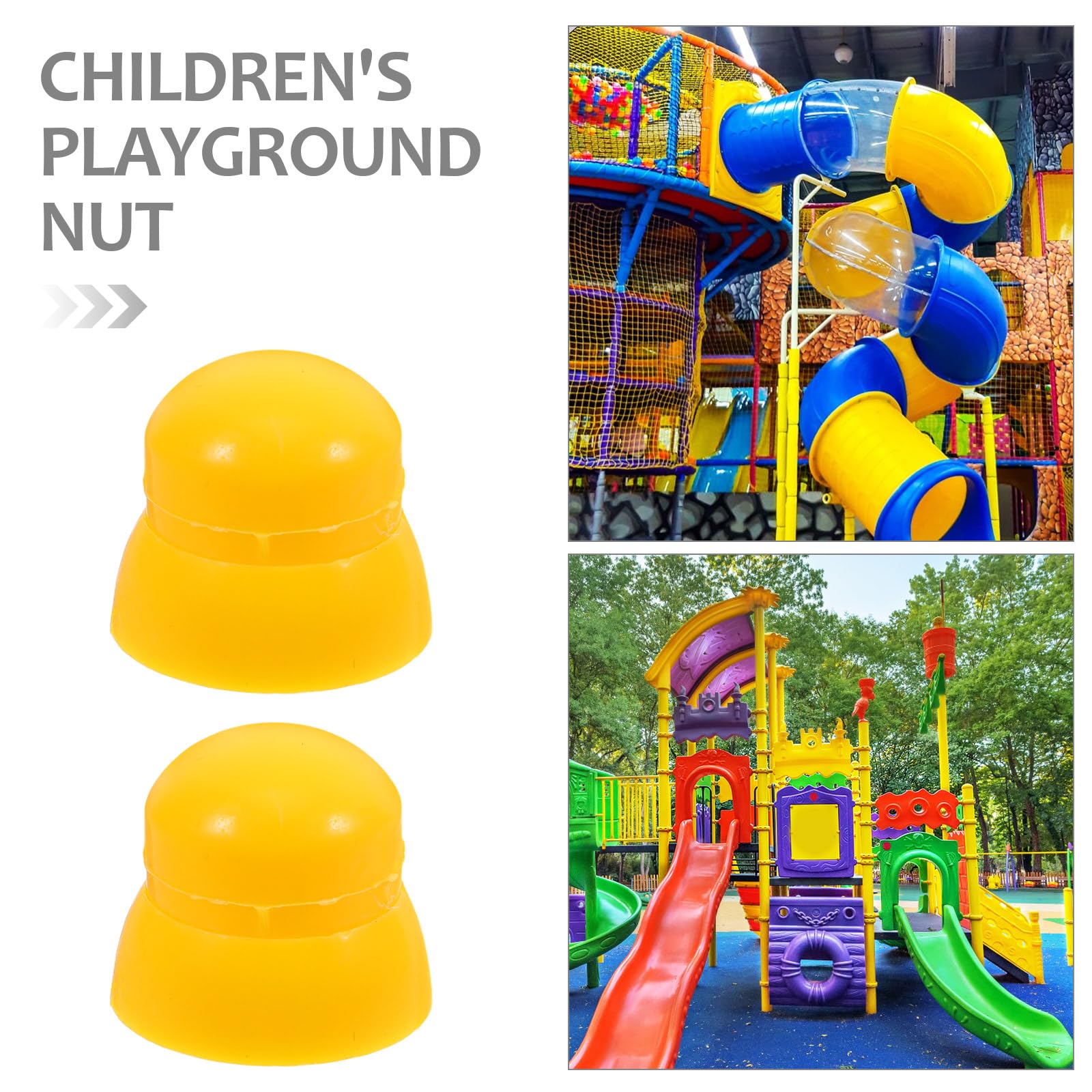 QianShi 30 tappi per dadi per parco giochi, attrezzature per parchi giochi, dadi in plastica, tappi per bulloni per esterni, accessori di ricambio, accessori per scivoli, parti di ricambio (giallo)