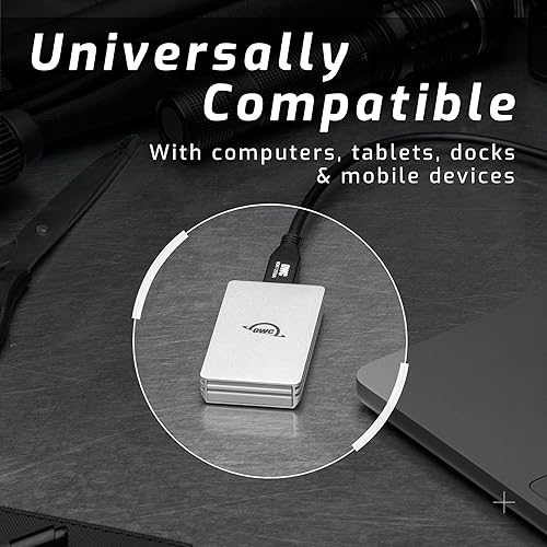 Miniatura 6 de OWC Unidad SSD externa NVMe NVMe compatible con bus de aluminio ultra portátil de 2 TB Envoy de 10 Gs USB-C Thunderbolt