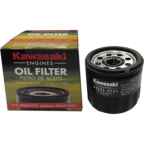 Kawasaki 49065-0721 Oil Filter, an Upgrade from 49065-7007