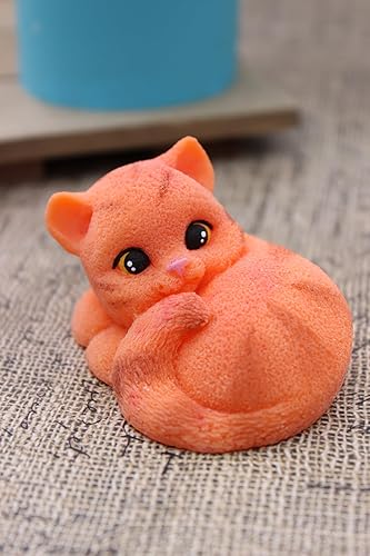 Molde 3D de silicona para hacer jabón, molde animal, molde de silicona para gatos, molde lindo para hacer jabón