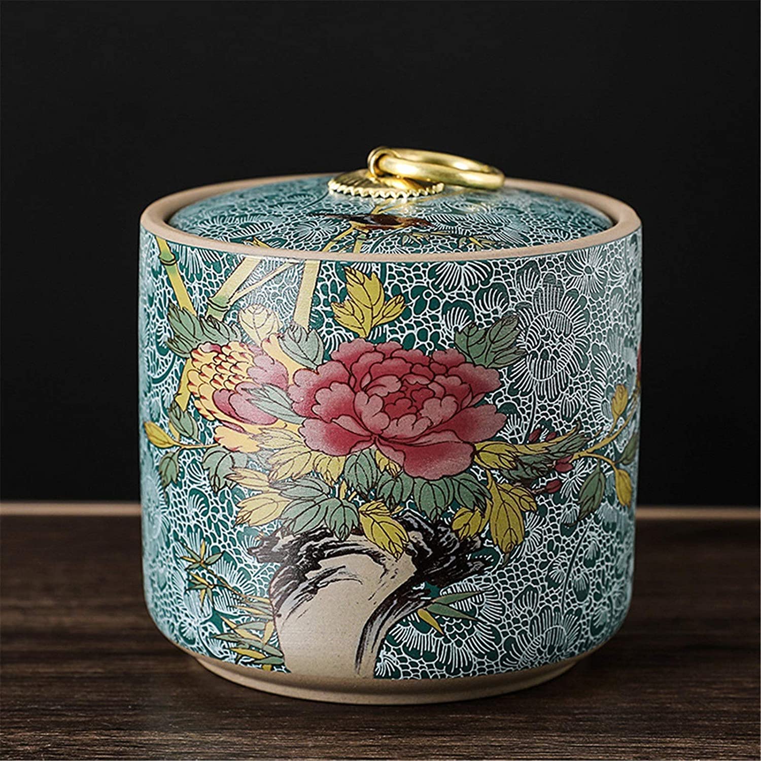 SBZIOJHDR ceramic tea jar, Ceramic Tea Jar,Jars Containers,Kitchen Food Storage Canister,Creative Cans Small for