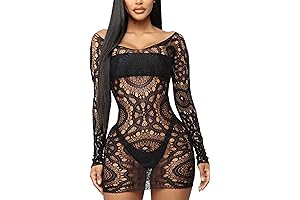 Ravishing Black Lace Lingerie Dress