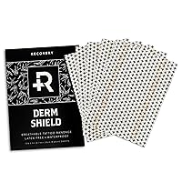 Vista 1 de Recovery Aftercare Derm Shield Tattoo Cover Up Patch - Latex-Free & Waterproof Tattoo Aftercare Bandage - Transparent Matte Film - Promotes Healing