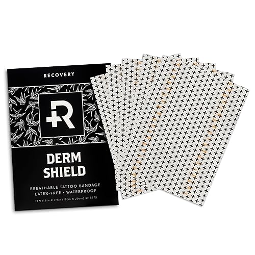 Recovery Derm Shield - Rollo de vendas para el cuidado posterior de tatuajes adhesivas transparentes e impermeables