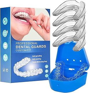 SAMOKA Mouth Guard for Grinding Teeth at Night,4 PCS Night Guards for Teeth Grinding,Teeth Grinding Mouth Guard for Sleep,...