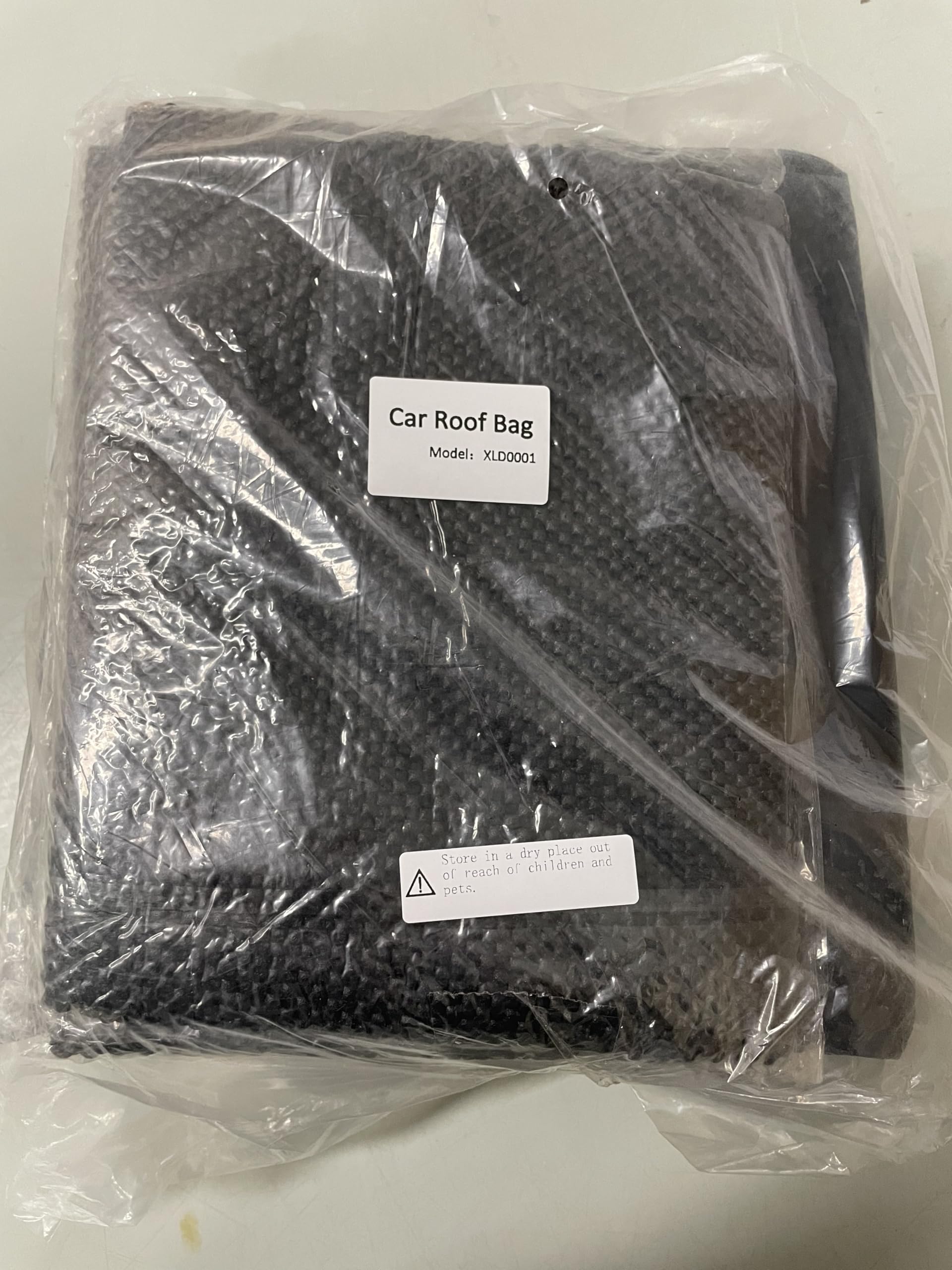 ISOPHO Borsa portatutto Borsa da tetto per auto, 425L Box da tetto pieghevole impermeabile per borsa da tetto auto senza ringhiera/con ringhiera, nero/giallo Box da tetto Con 6 cinghie, di cui 4 fisse