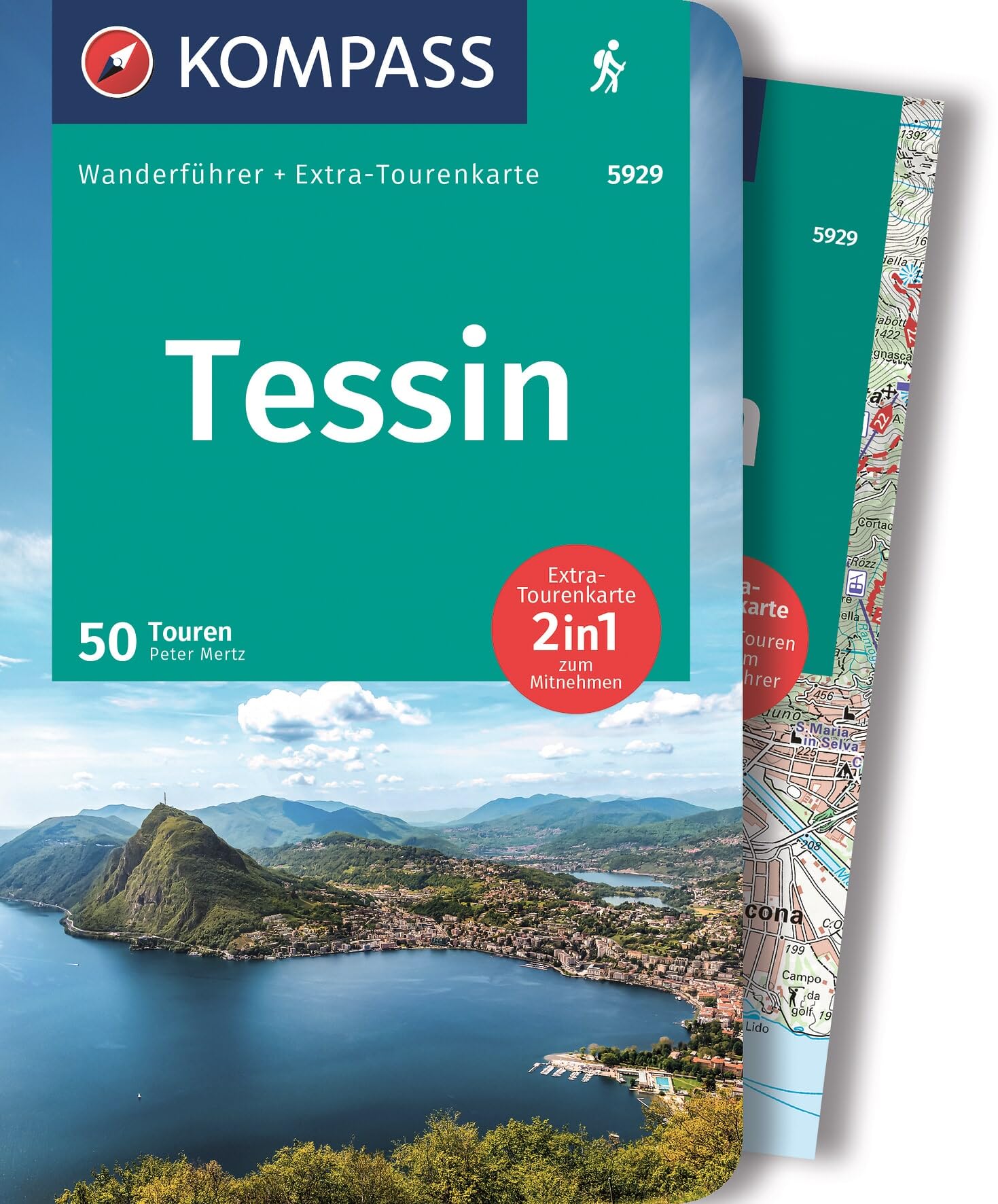 KOMPASS Wanderführer Tessin, 50 Touren mit Extra-Tourenkarte: GPS-Daten zum Download