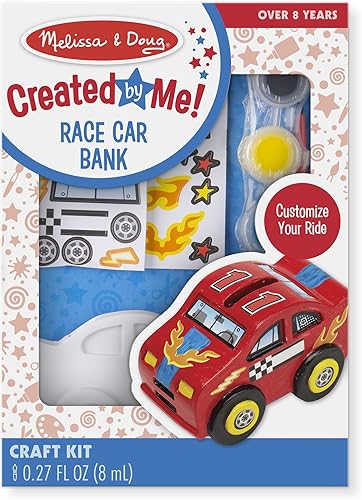 Melissa Doug Creado por mí Kit de manualidades de banco de autos de carreras