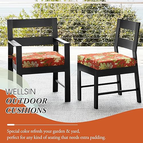 Miniatura 7 de Cojines para sillas de exterior para muebles de patio  Juego de 4 cojines para sillas de patio  Cojines de asiento cuadrados impermeables para