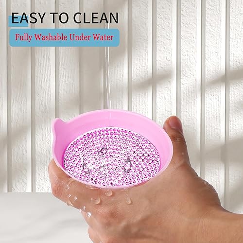 Miniatura 8 de Amooca Portavasos universales antideslizantes para automóvil, accesorios interiores de automóvil con diamantes de imitación de cristal, 2 unidades,