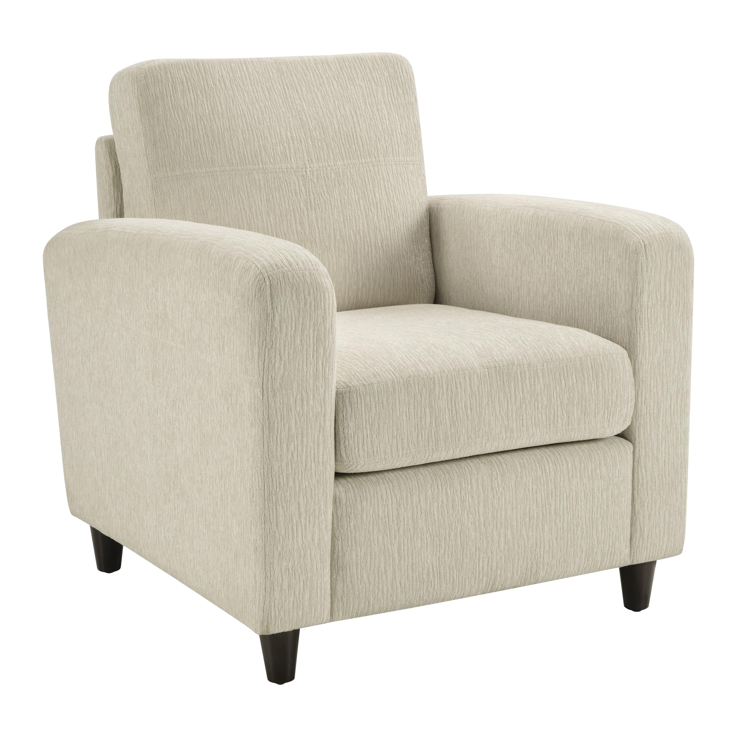 OSP Home Furnishings Venus Club Accent Chair with Espresso Finish Legs, Cream Fabric