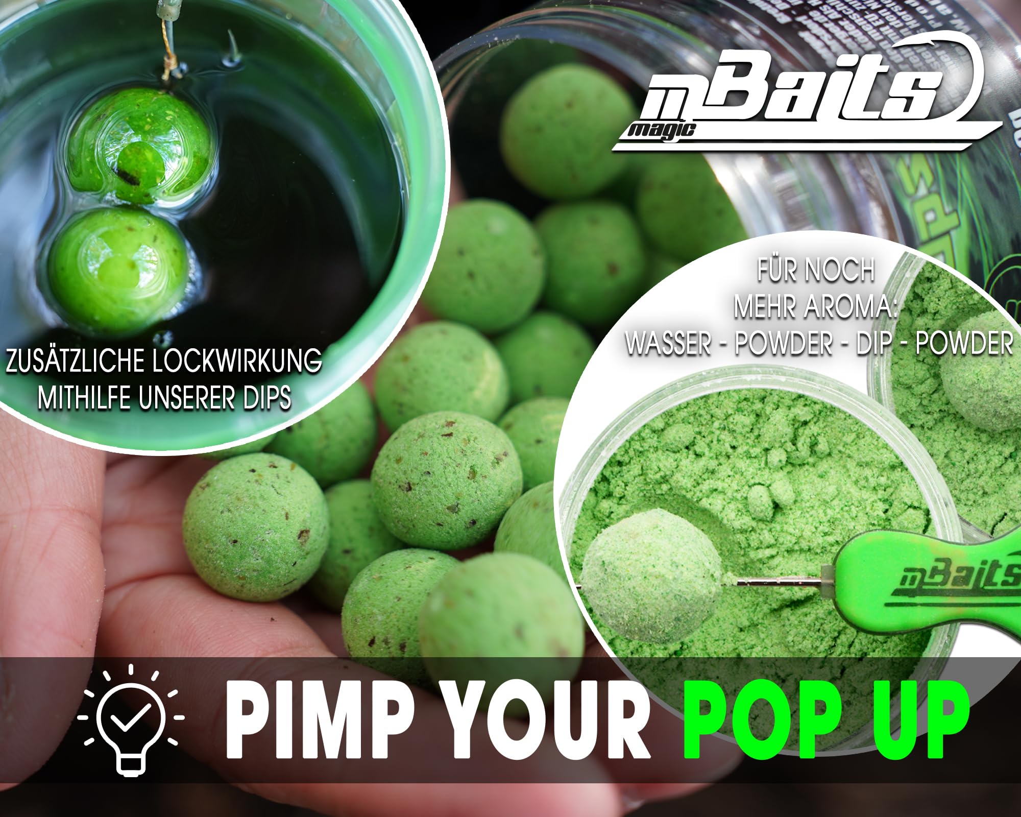 Angel-Berger Magic Baits Bait Bundle Pop Ups All in One Köderset Pop Up Boilies Sparpack Carp Hookbaits Floating Boilies