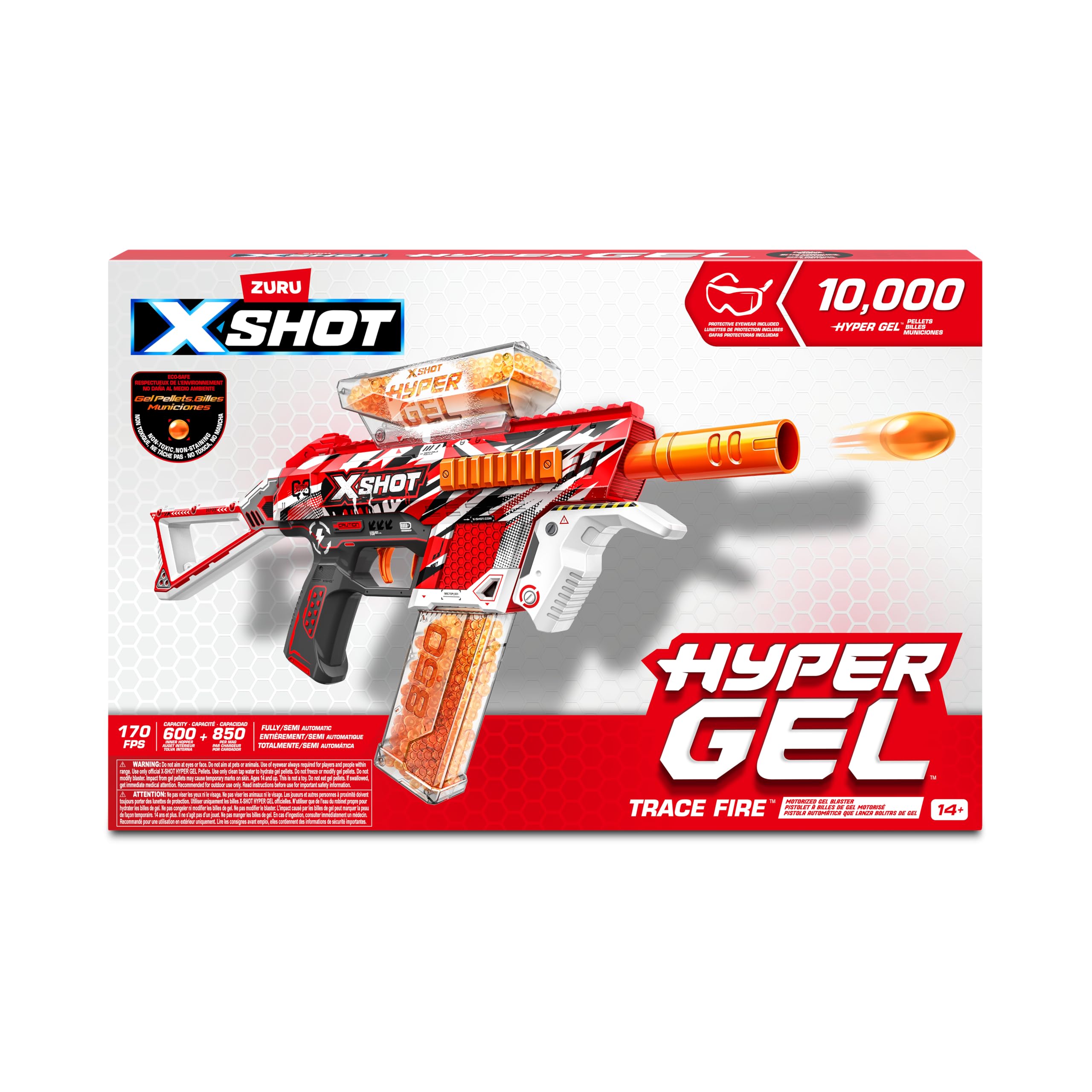 Zuru XSHOT Hyper Gel Trace Fire 170fps Toy Gun