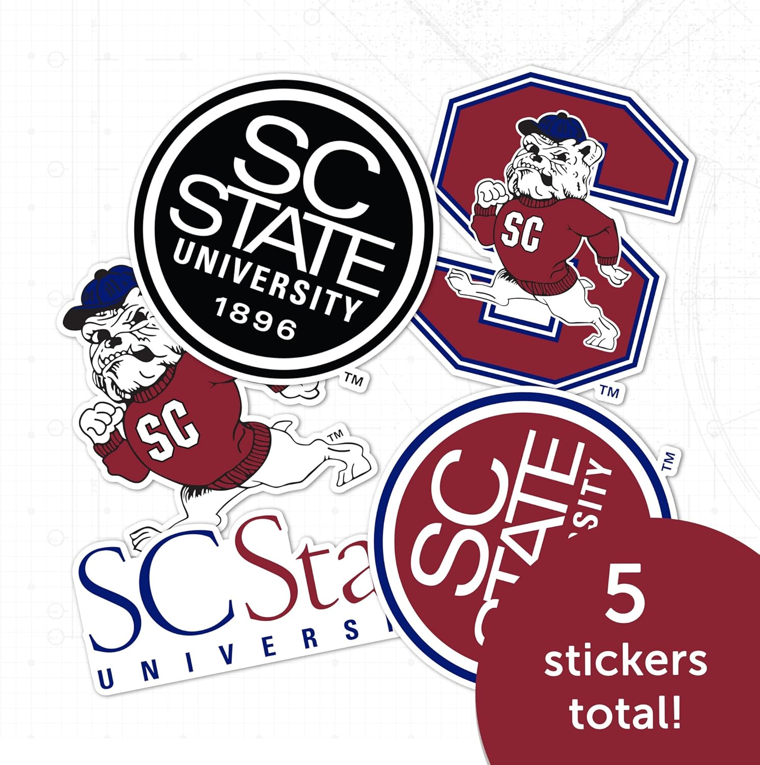 Desert Cactus South Carolina State University Sticker S Bulldogs Vinyl Decals Laptop Water Bottle Car Scrapbook Sheet T2 (Type 2) - Image 5
