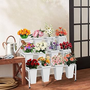 花瓶・フラワースタンド Flower stand tower Rattan three sets 籐 フラワースタンド 3点セット 折りたたみ式 （ フラワー台