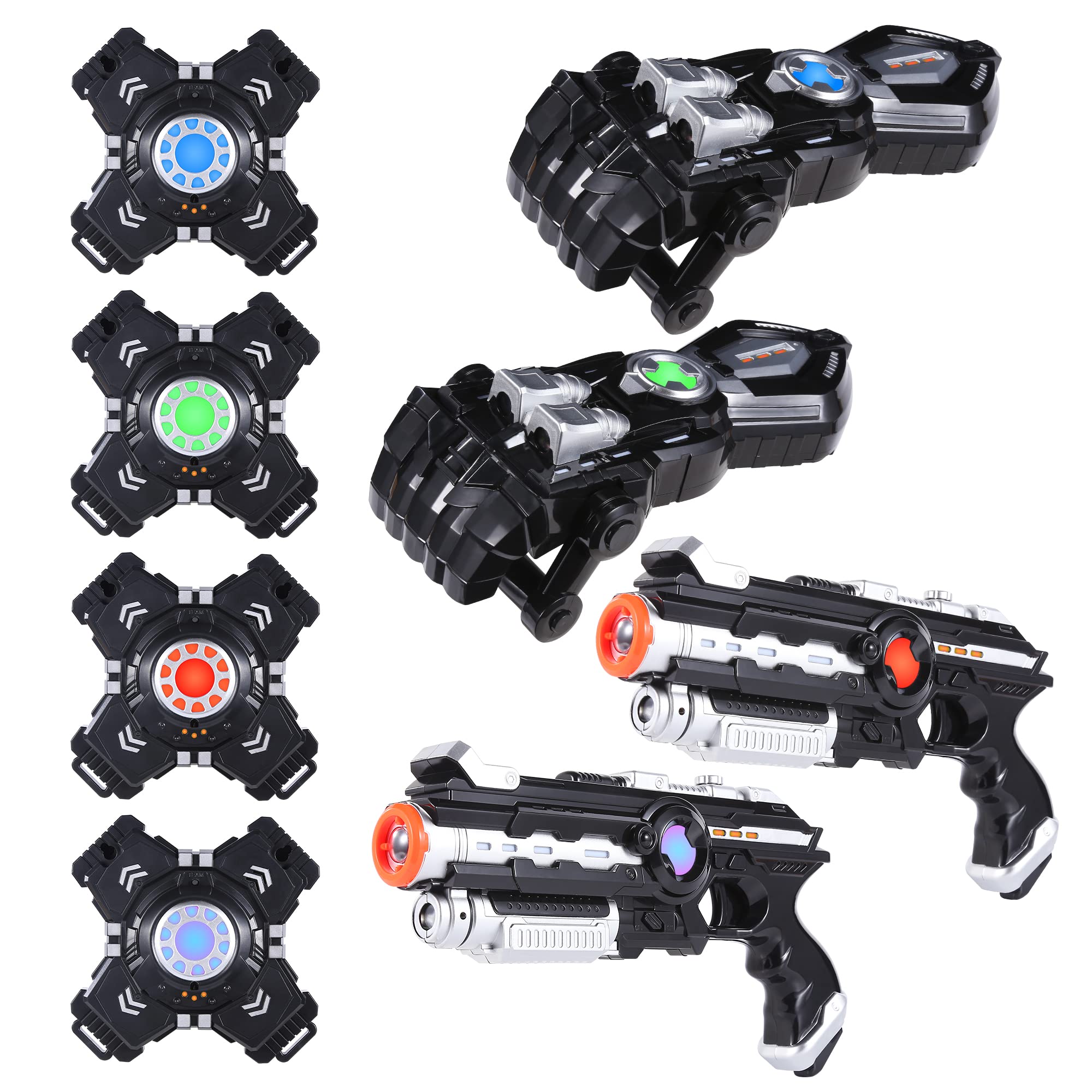 Buy PIXATA Laser Tag Guns Set of 4 [Laser Arm] Kids Laser Tag Sets with Gun and Vest, Lazer Tag