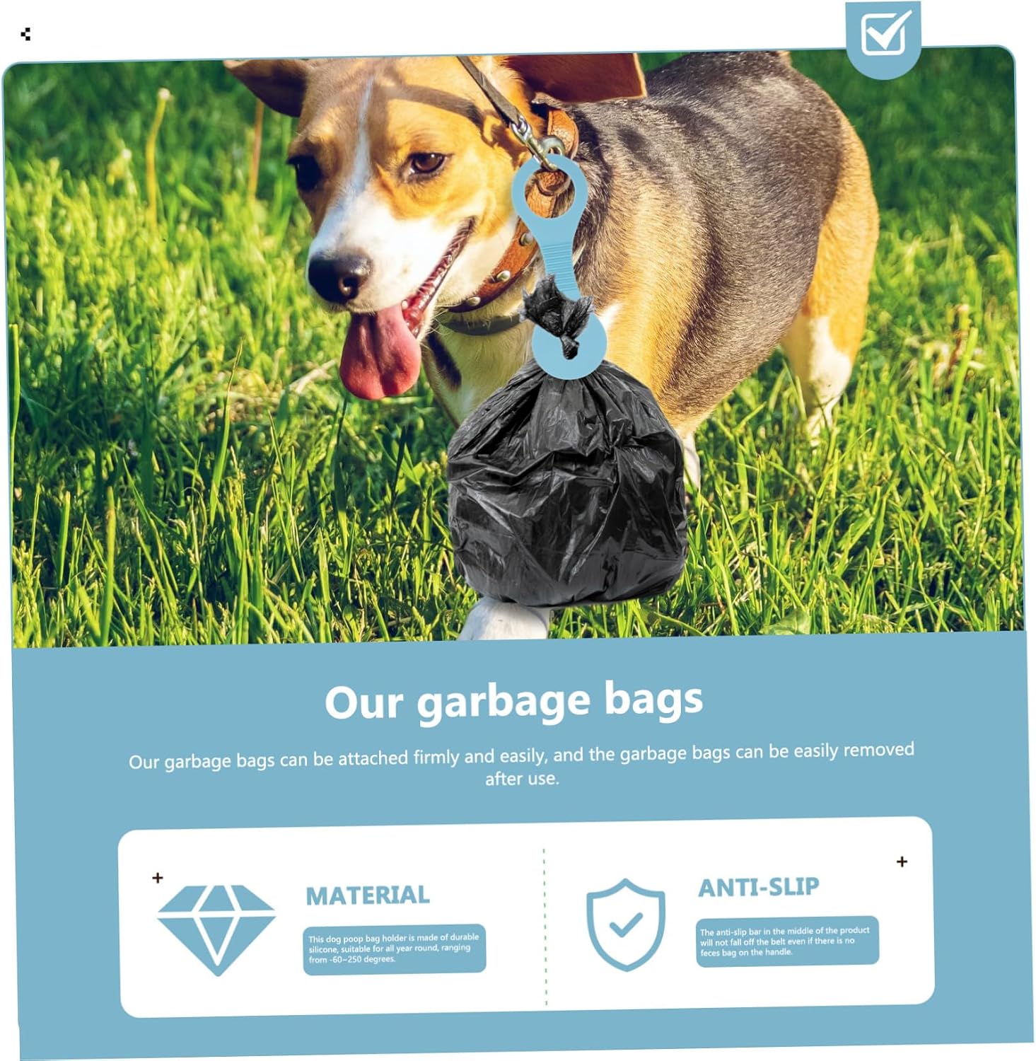 HANABASS 3pcs Doggy Poop Bags Pet Supplies for Dogs Poop Bag Holder Dispenser Clip Handheld Easy to Carry image 3