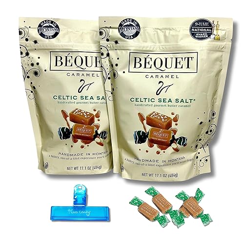 Bequet Caramel Celtic Sea Salt Caramel Gourmet Caramelo de caramelo Caramelo de sal celta caramelo hecho a mano mantequilla caramelo envuelto