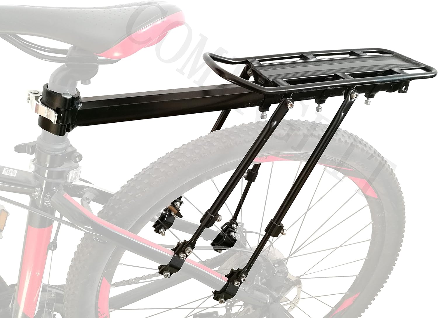 COMINGFIT® 75kg Capacity Adjustable Bike Luggage Cargo RackSuper
