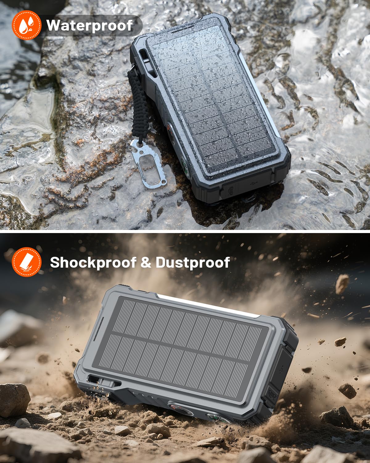 Solar Jump Starter 5000A Peak 12V Car Battery Jump Starter for Up to 10 0L Gas 6 0L — view 8