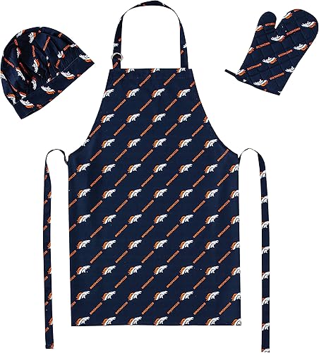 Northwest NFL unisex-adult 3-piece Apron, Oven Mitt and Chef Hat Set