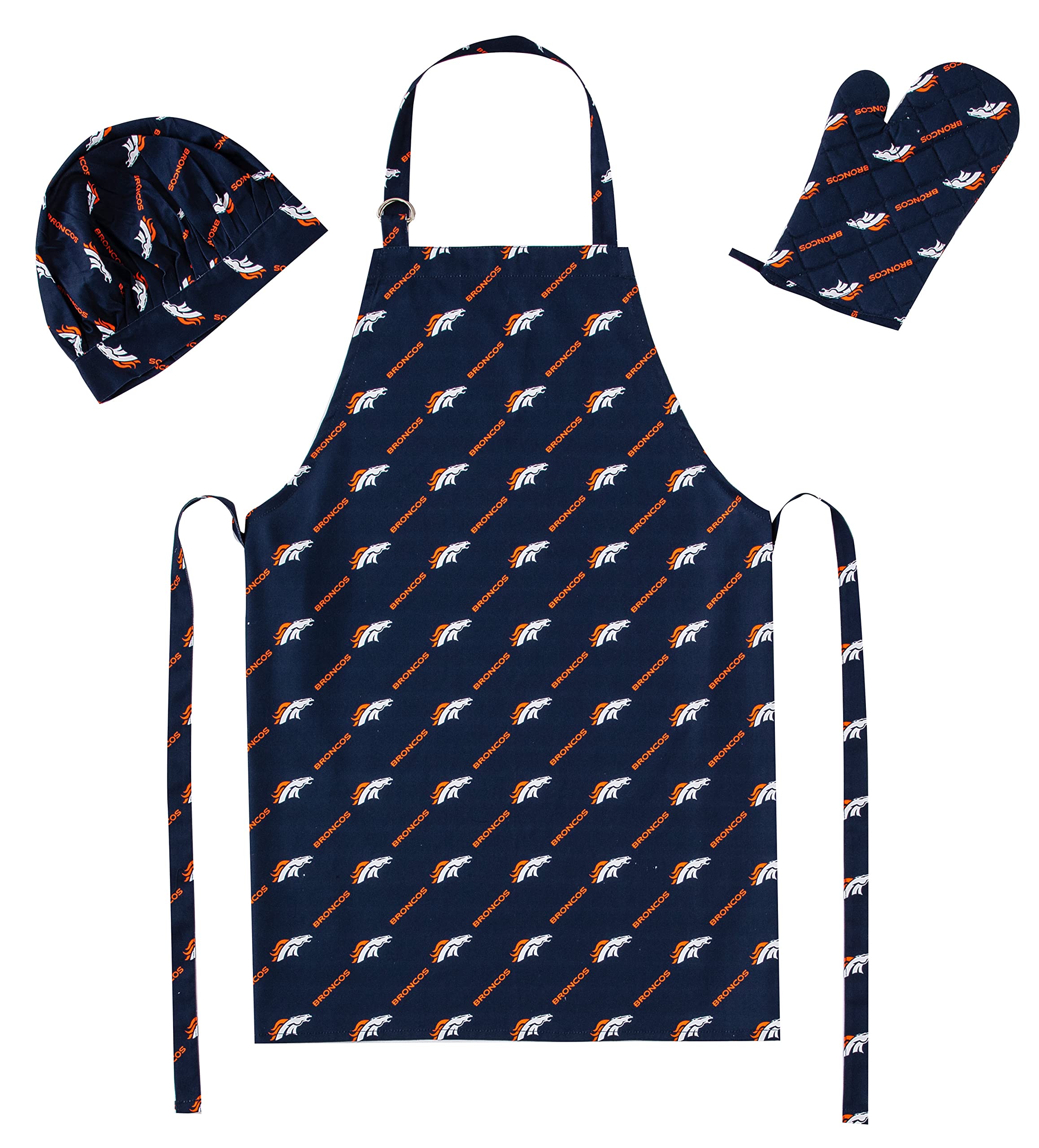 Northwest NFL unisex-adult 3-piece Apron, Oven Mitt and Chef Hat Set