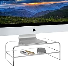 Homeries Computer Monitor Stand 2-Tier Acrylic, Universal Computer Riser for Home, Office, Business, Desk, Gamers | Multi ...