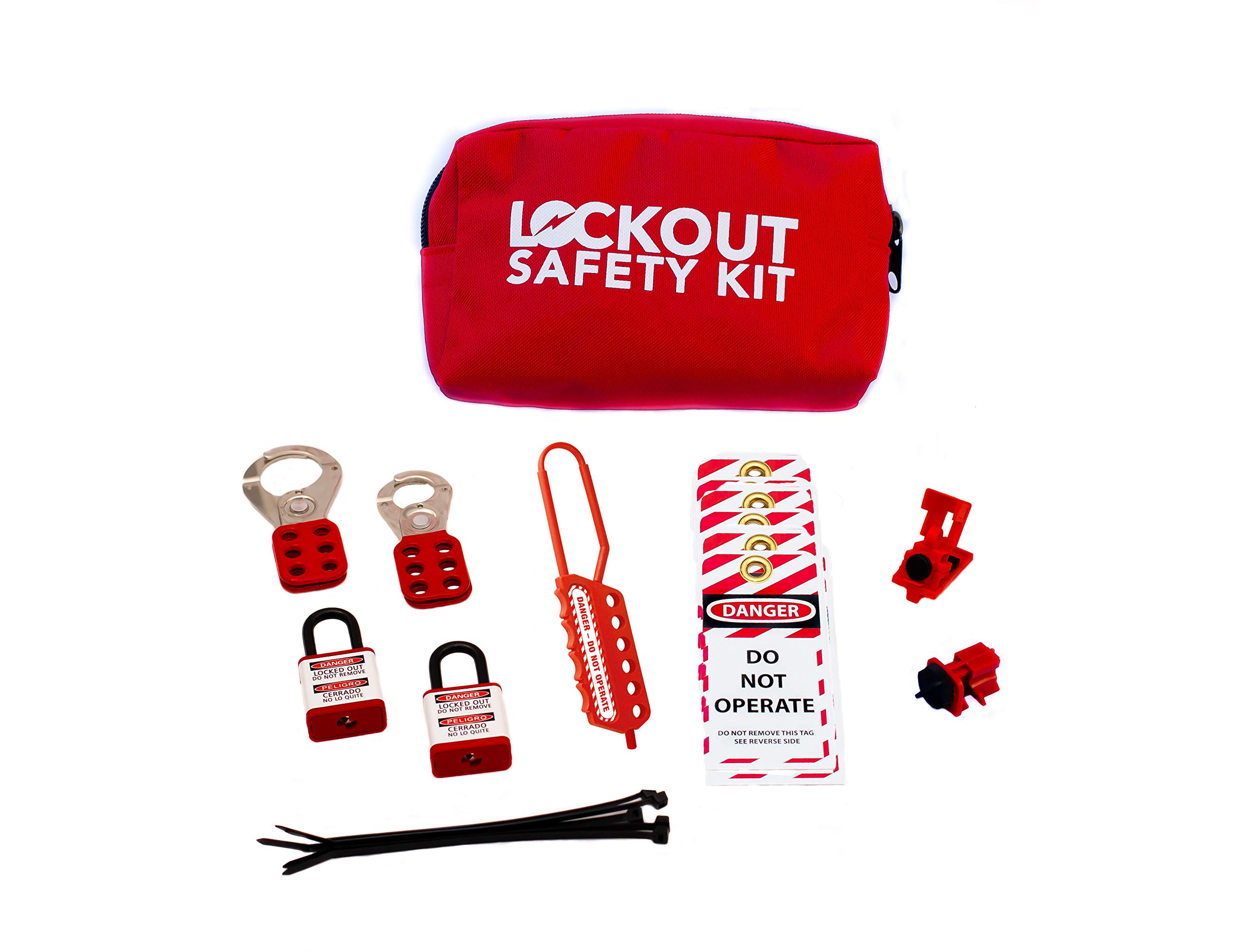 Green Products 7149 Basic Electrical Lockout Tagout Kit with Hasps, Safety Padlocks, Lockout Tags and Circuit Breaker Lockout Devices